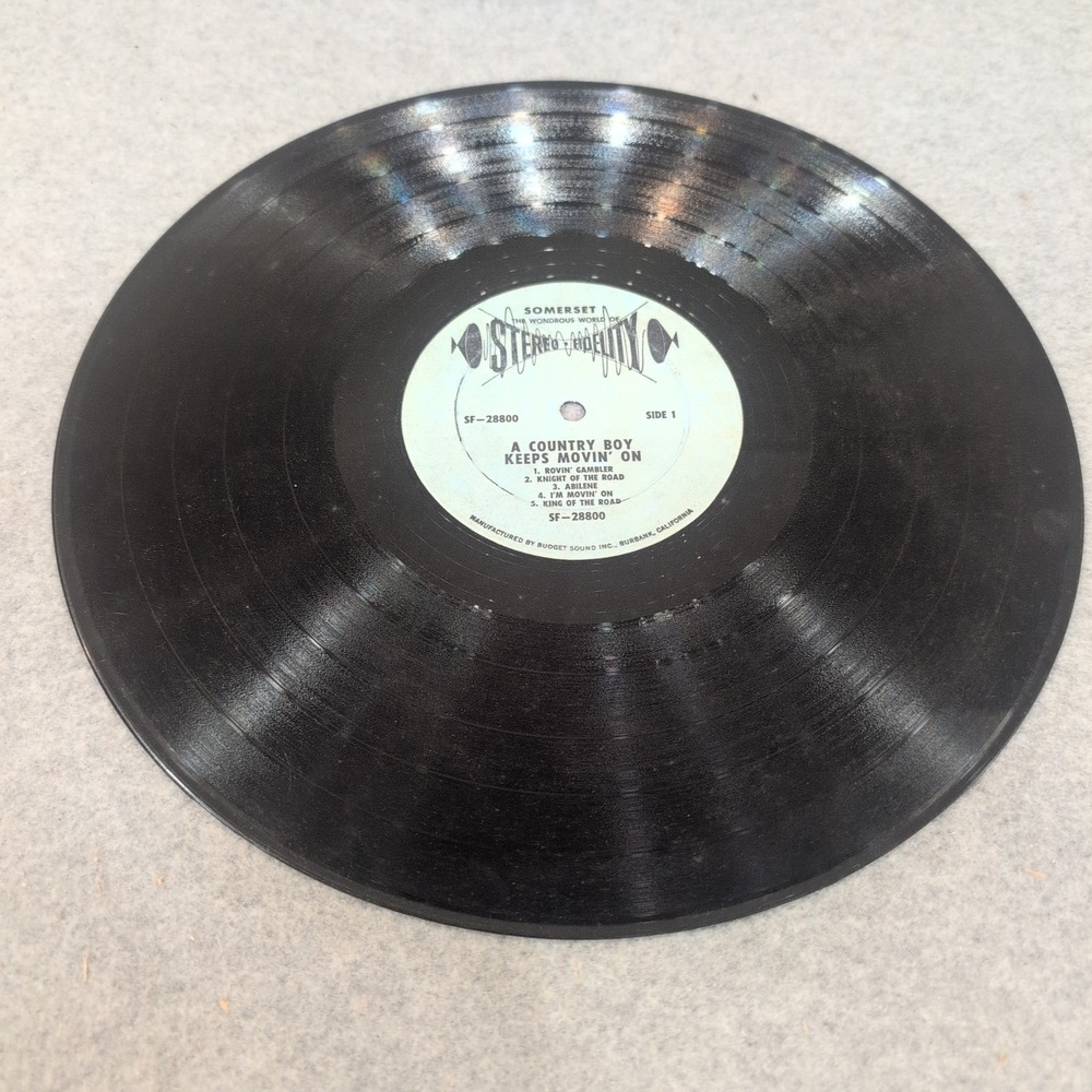 Bobby Bond Earl Cupit A Country Boy Keeps Movin' On Vinyl LP Somerset SF-28800 - Picture 3 of 4